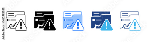 Data Loss  Icon Set With Multiple Style Collection 