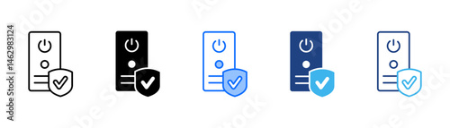 Wallpaper Mural Data Security Icon Set With Multiple Style Collection  Torontodigital.ca