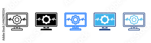 Cardiology Icon Set With Multiple Style Collection 