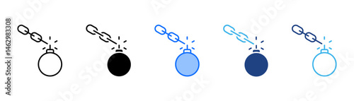 Disruption Icon Set With Multiple Style Collection 