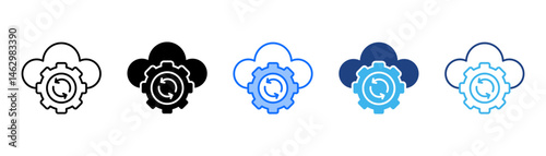 Data Recovery Icon Set With Multiple Style Collection 