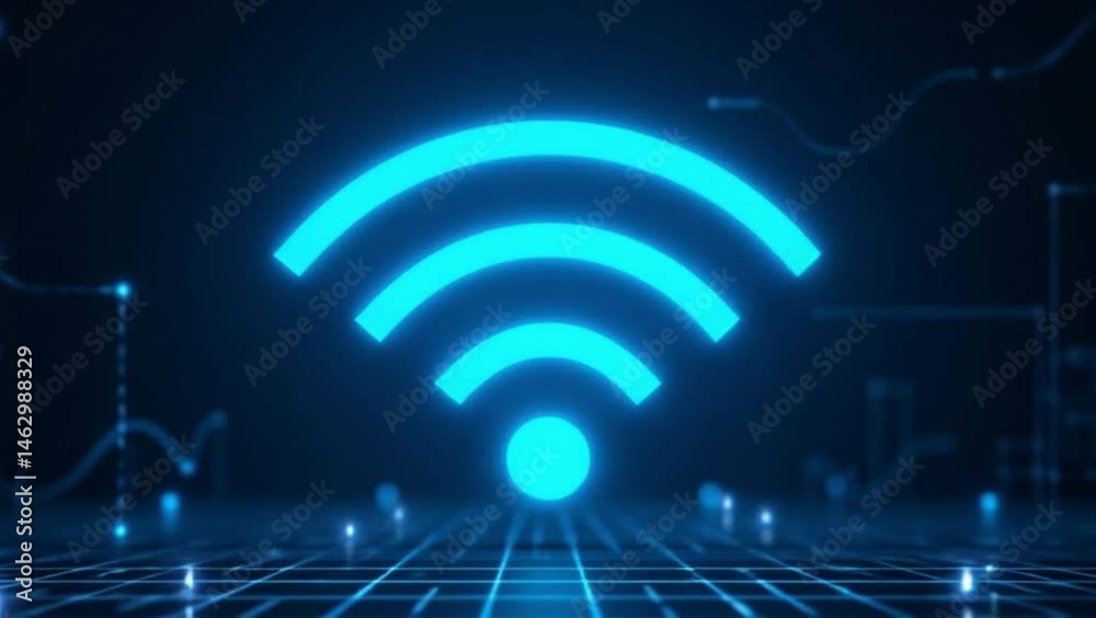 Abstract wireless technology graphic