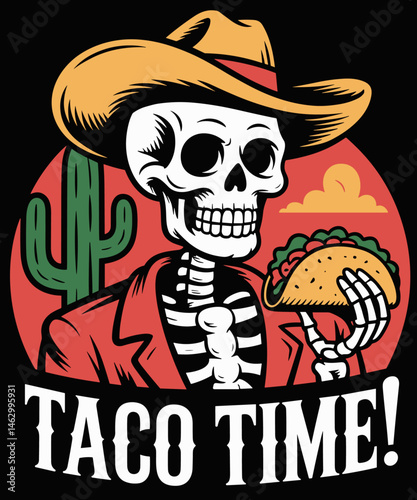 Forever Tacos Spicy Food funny SkeletonHumor