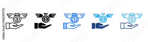 Venture Icon Set With Multiple Style Collection 