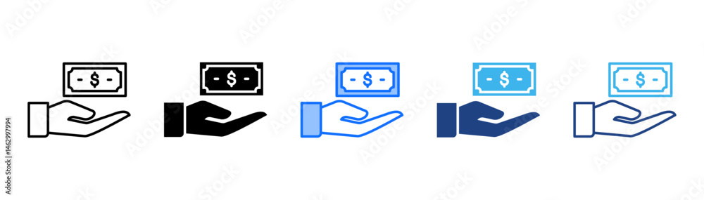 Fototapeta premium Private Placement Icon Set With Multiple Style Collection 