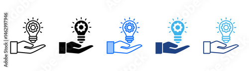 Innovation Icon Set With Multiple Style Collection 