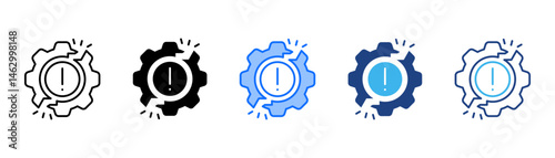 Disruption Icon Set With Multiple Style Collection 