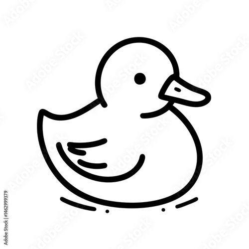 Adorable Cartoon Duck Illustration
