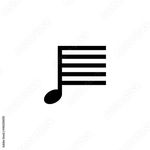 Musical note symbol representing creativity and artistic expression in graphic design