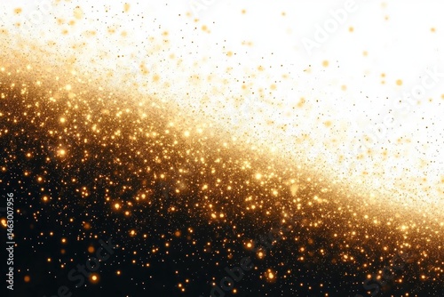 Obraz na płótnie Glittering cascade of golden particles sparkling against a dark background, creating a magical and radiant atmosphere w salonie