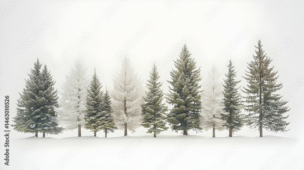 Fototapeta premium Winter forest scene