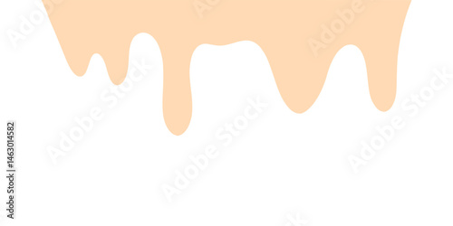 Pink ice cream drip icon. Vector illustration. Set of isolated pink liquid drops and melting glaze shapes. Sweet dessert fluid symbol in dripping style.