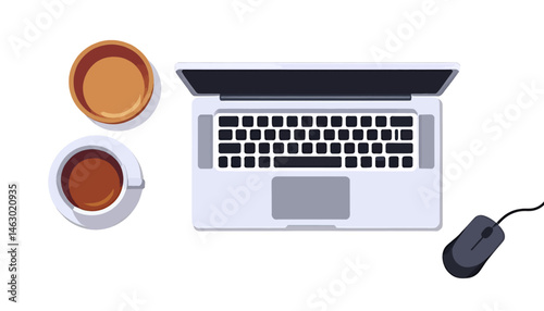 Laptop_Coffee_and_Mouse_Minimalist_Workspace_Illustration_Top_View_of_Computer_Setup_for_Work_or_Study_Flat_Lay_Vector_Design_175