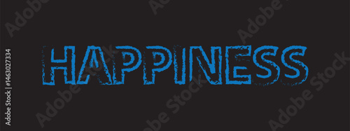 HAPPINESS letter design vector for cloth