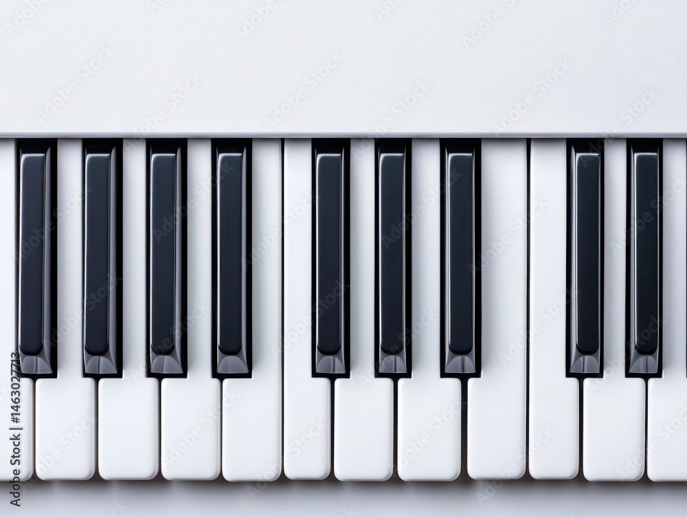 Piano keys, close-up view Piano keys, close-up view