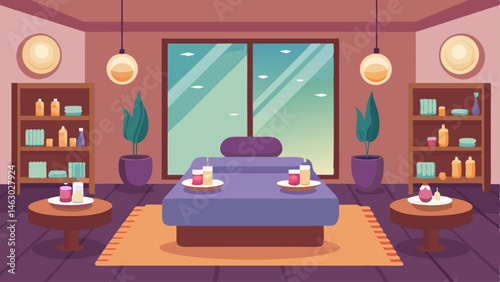 A spa and relaxation room with massage chairs aromatherapy and soothing music.