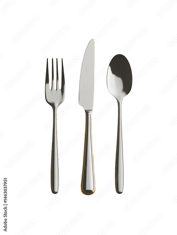 Elegant silverware set knife fork spoon on food meal dark metal shiny on transparent background Elegant silverware set knife fork spoon on food meal dark metal shiny on transparent background