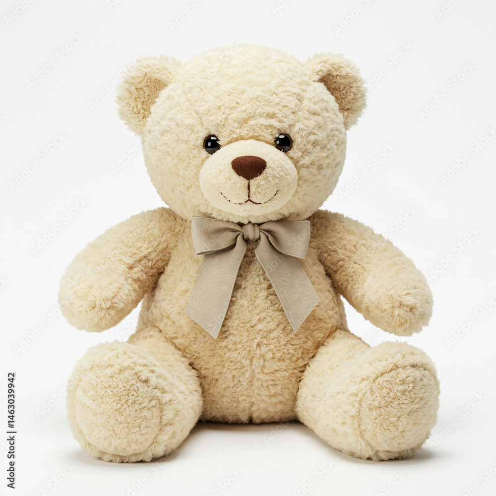 Obraz premium urso de pelúcia no fundo branco