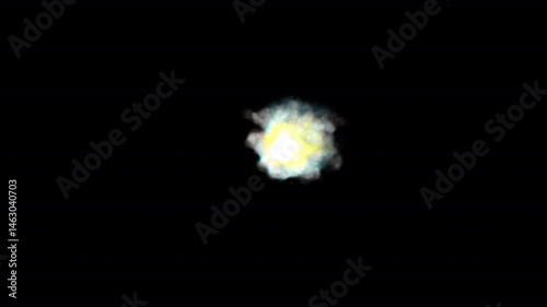 AE Fireball with smoke on alpha background
