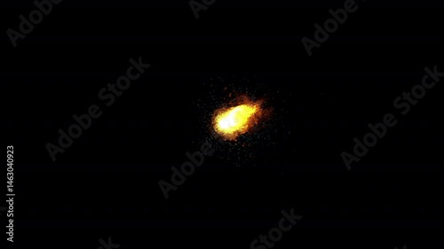 AE Fireball with smoke on alpha background