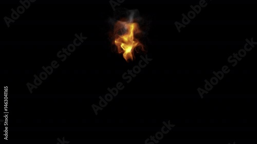 AE Fireball with smoke on alpha background