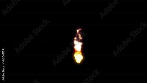 AE Fireball with smoke on alpha background