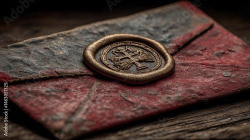 Symbolic representation of papal conclave and election results with sealed letter