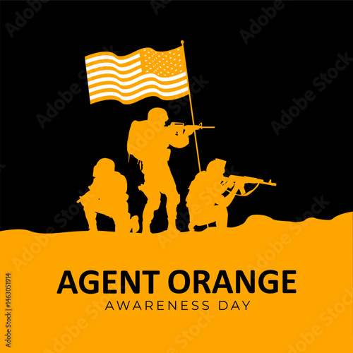 National Agent Orange Awareness Day Background Vector Illustration 