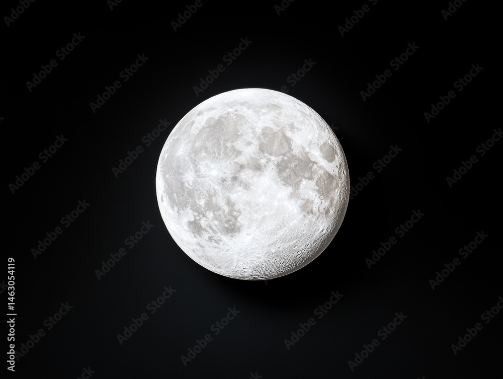 Obraz premium Full moon in dark sky