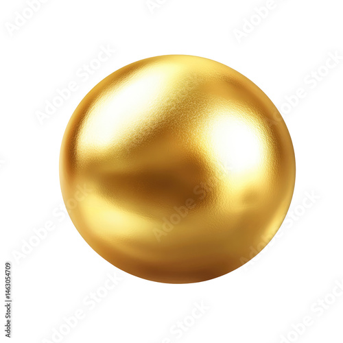 Golden sphere, lustrous finish