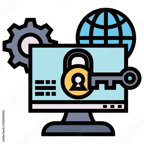 Cybersecurity Access Icon