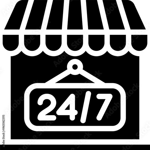 24 hours illustration on a white background     