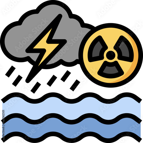 acid rain (2) illustration on a white background  