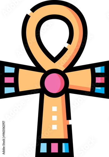 ankh illustration on a white background     