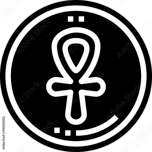 ankh illustration on a white background   