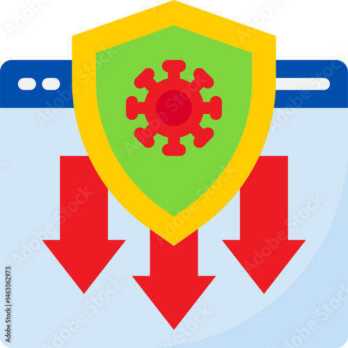 antivirus illustration on a white background     