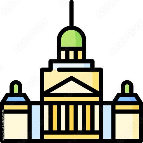 argentine national congress illustration on a white background     