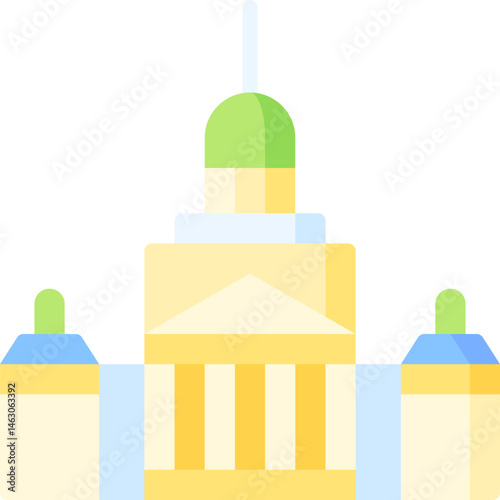 argentine national congress (2) illustration on a white background     