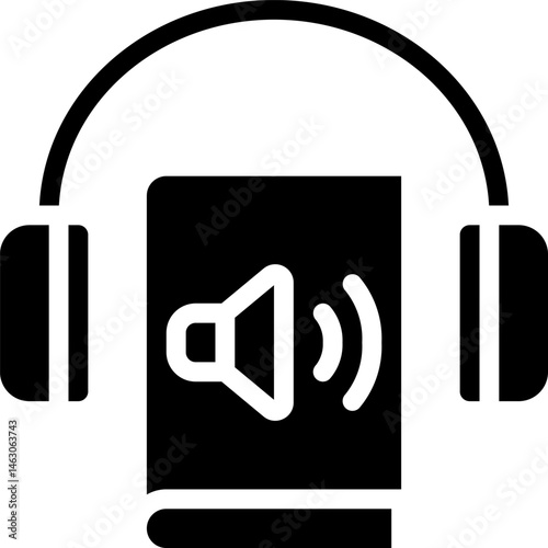 audio book illustration on a white background     