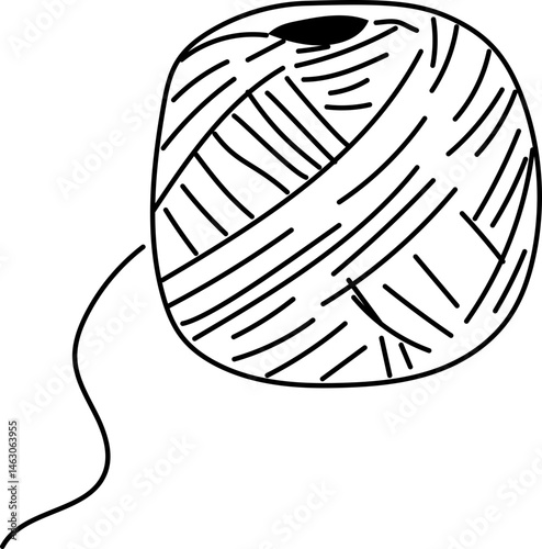 Yarn skein minimal illustration for crochet and knit designs
