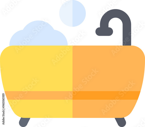bath tub illustration on a white background     