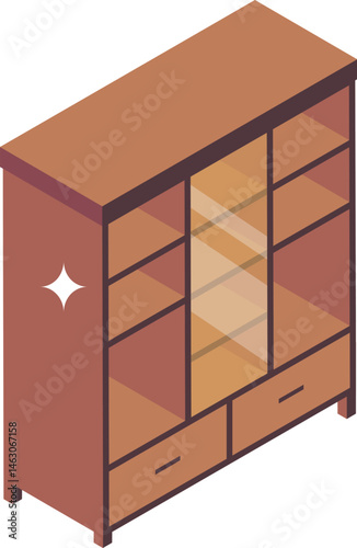 bookshelf illustration on a white background     