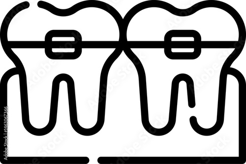 braces illustration on a white background     