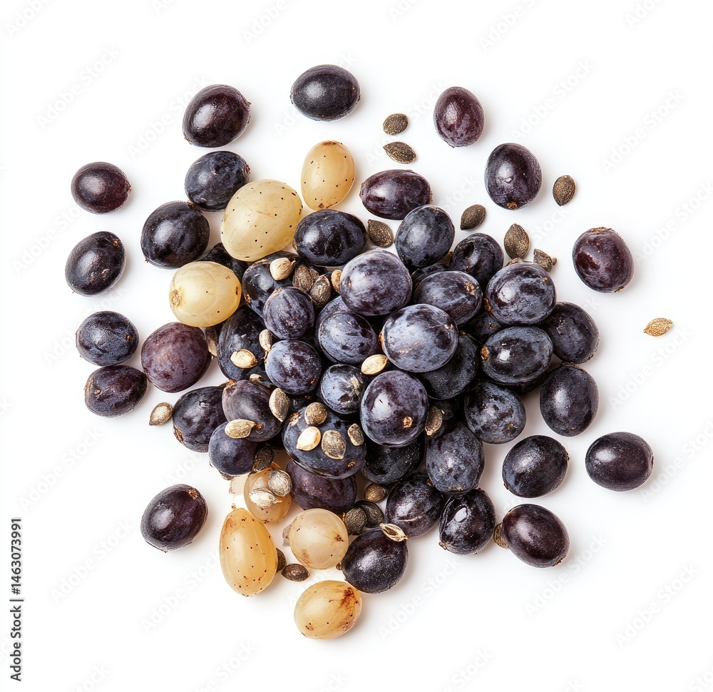 Grapes and Seeds Scattered Grapes and Seeds Scattered