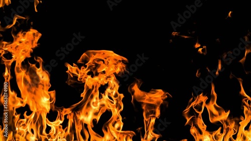 fire on alpha background