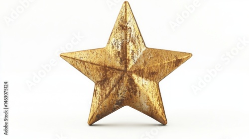 Gold star, textured, decorative