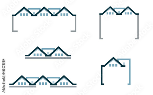 Real Estate Housing Logo Icons Set