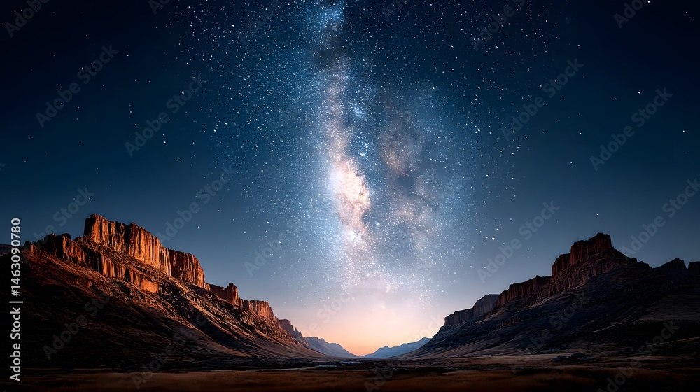 Obraz premium Astrophotography delight milky way core above gujaba