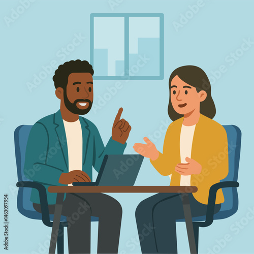 business discussion in office caffe