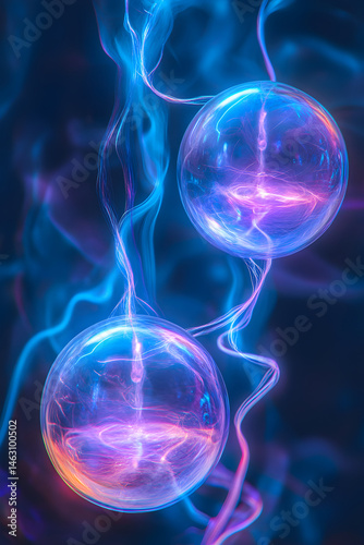 Dance of Entangled Particles: Visualizing Quantum Connectivity in the Cosmic Expanse